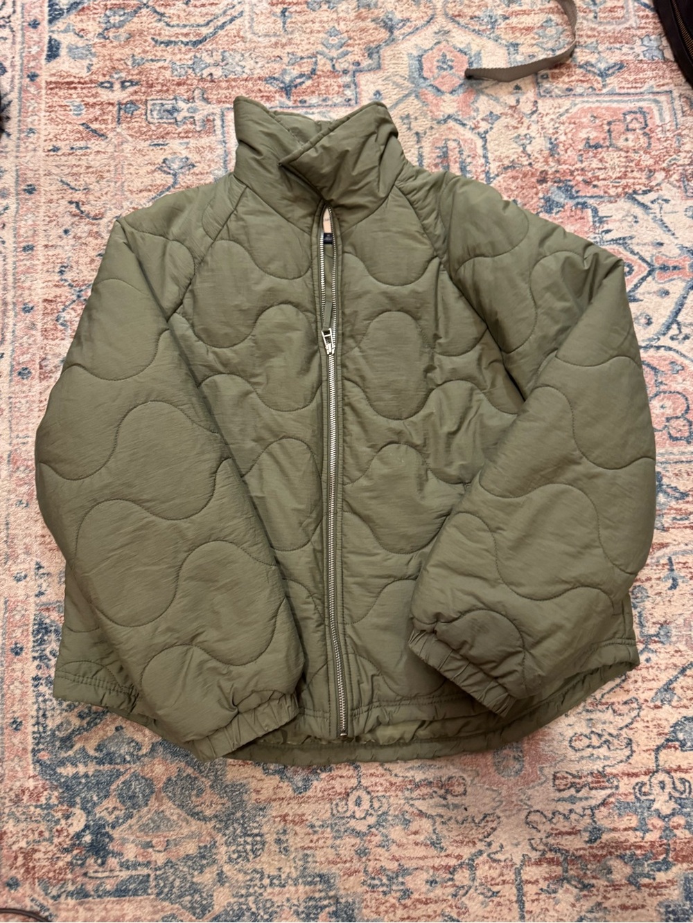 Women’s Olive Green Quilted Jacket